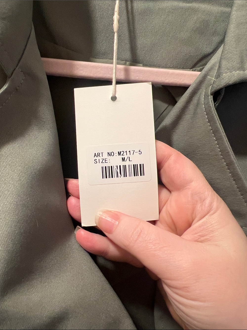 ****NWT**** Cropped Double-Breasted Trench Coat - Sage Green - Picture 6 of 6